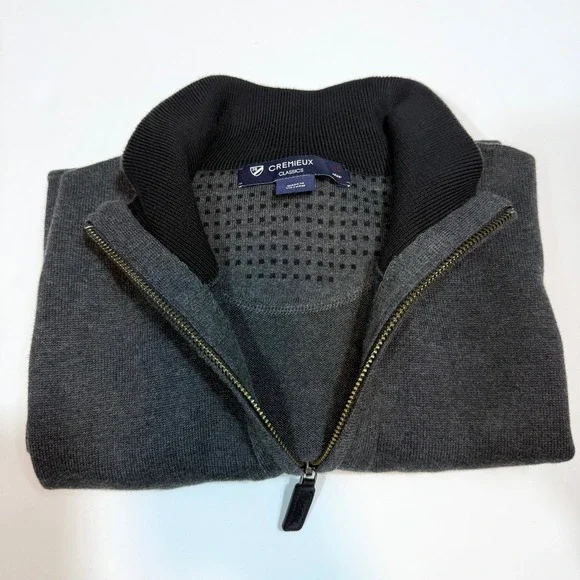 Daniel Cremieux Classics Men'sFull Zip Fleece Lined Vest Dark Gray Black Size XL - Picture 6 of 8